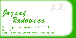 jozsef radovics business card